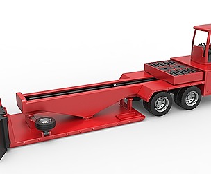 Tractor pulling sled Scale 1 to 25
