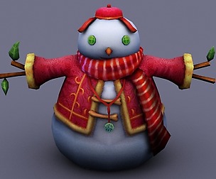 snowman red cartoon