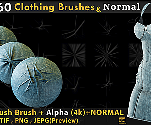 160 clothing brush & normal map 4K