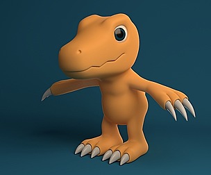 Agumon Digital monster Dinosaur pokemon animation