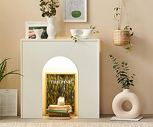 Pia Interior Fireplace LED Lighting Console 800