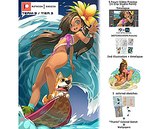 Patreon TERM 09 / TIER 3 : Surfer Girl