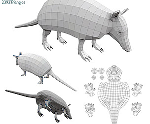 FFCG-H-22-06-0003 Animal Kit Low Poly Base mesh