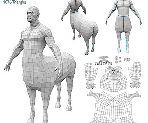 FFCG-H-22-06-0004 Creature Monster Kit Base mesh