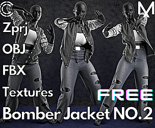 Bomber jacket No.2 : Marvelous Designer + Clo3d