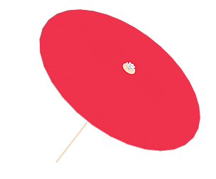 Chinesee umbrella 01 flat color