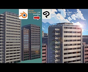 【Blender】Geometry Nodes Anime Building