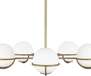 Albertine Burnished Brass Chandelier