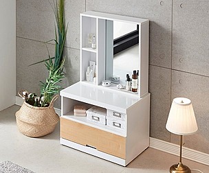 Pure 2-tier storage seated dressing table