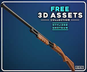 Stylized Shotgun - Free 3D Assets Collection