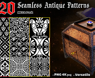 220 Alpha Seamless Antique Patterns – Vol 16