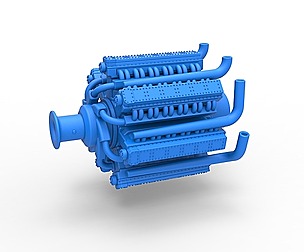 Radial engine 42 cylinder 1:25