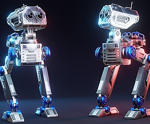 Sci-Fi Mech Robot - Rigged (Blender Eevee)