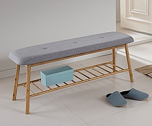 Fabric modern bench stool
