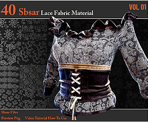 40 SBSAR Lace Fabric Materials