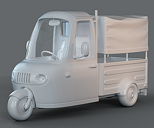 Cartoon Three Wheeler