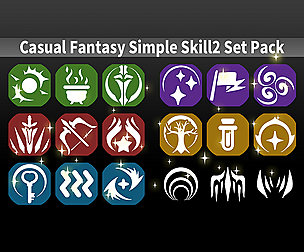 Casual Fantasy Simple Skill2 Set Pack