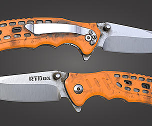Stylish Orange Folding Pocket Knife