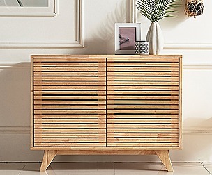 Tuscan real wood gallery cabinet