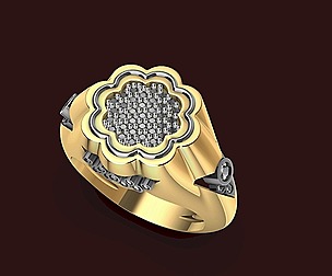 pave signet ring stl verified