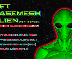 NFT ALIEN BASEMESH ( RANDOM CUSTOMIZATION )