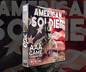 AAA Game Character American Soldier - Male