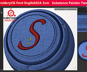 EmbroideryCG Font English02A  3cm Substance Tools