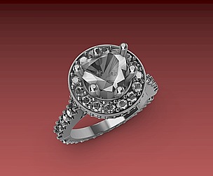 ruffle shank diamond ring stl verified
