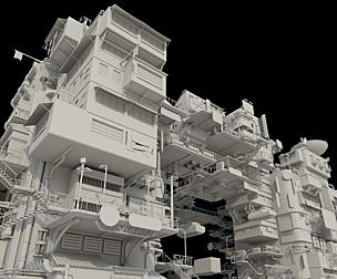 Cyberpunk City Mega Kitbash