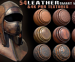 54 leather smart materials and PBR textures-Vol 6