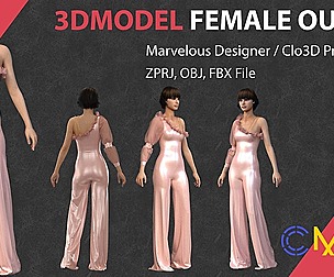 Outfit Female Marvelous Designer And Clo3d