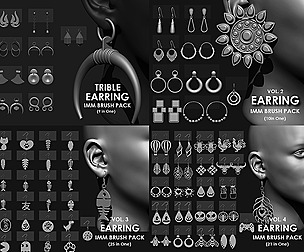 EARRING MEGA PACK (4 IN ONE - 65 BRUSHES)