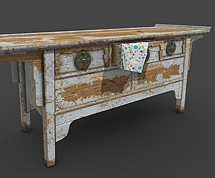 Old wooden vintage table