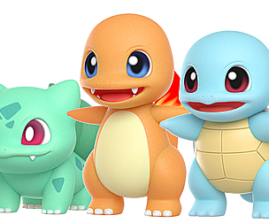 Pokemon: Kanto Starters FREE 3D model