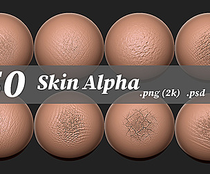 50 Skin alpha brushes