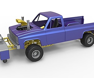 Pulling truck 4wd Scale 1:25