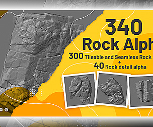 340 Tileable and Seamless Rock Alphas