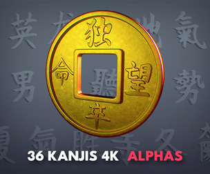 36 Chinese Kanjis Alphas and Geometries