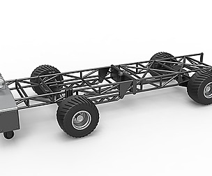 Chassis of 4wd pulling truck Scale 1:25
