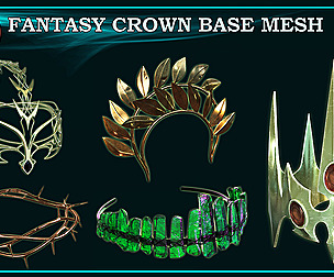 20 Fantasy Crown Base Mesh