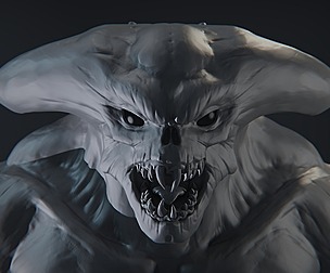 Demon head sculpt 03