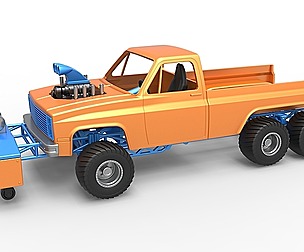 Pulling truck 6wd Scale 1:25