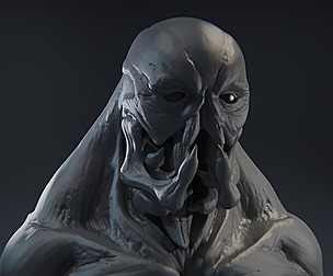Demon head sculpt 04
