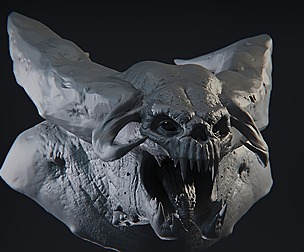 Demon head sculpt 05