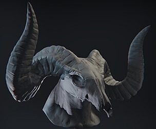 Demon head sculpt 06