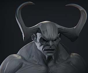 Demon head sculpt 10