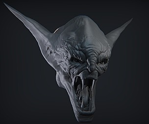 Demon head sculpt 11