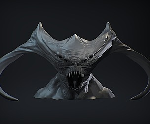 Demon head sculpt 12