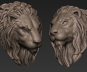 Lion Head 3d print model