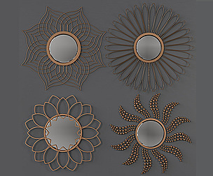 SUNFLOWER-MIRROR SET